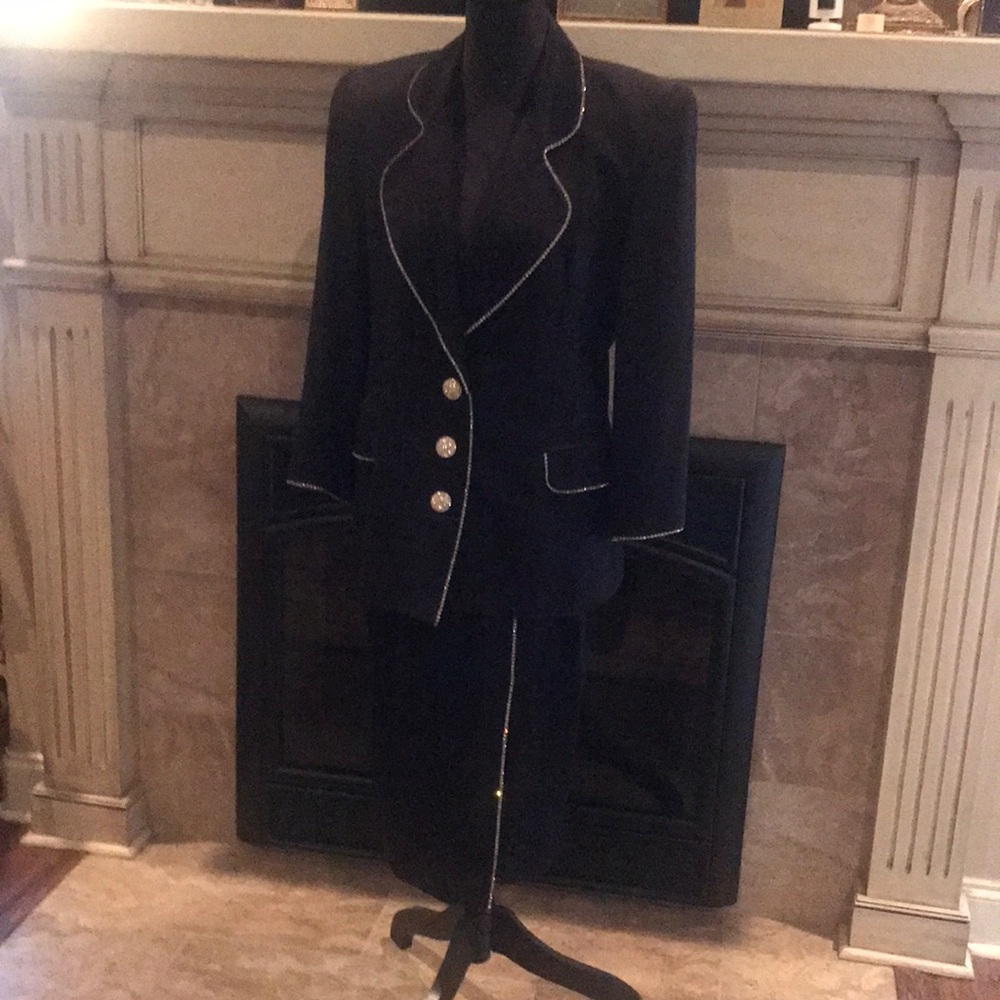 Boutique Black Diamond Studded Suit